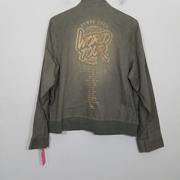 NWT Zumba Fitness Zip-Up Jacket Green Size XXL - Picture 4 of 7